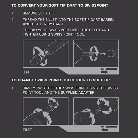 Target Darts 2BA Swiss Point Converter  Black