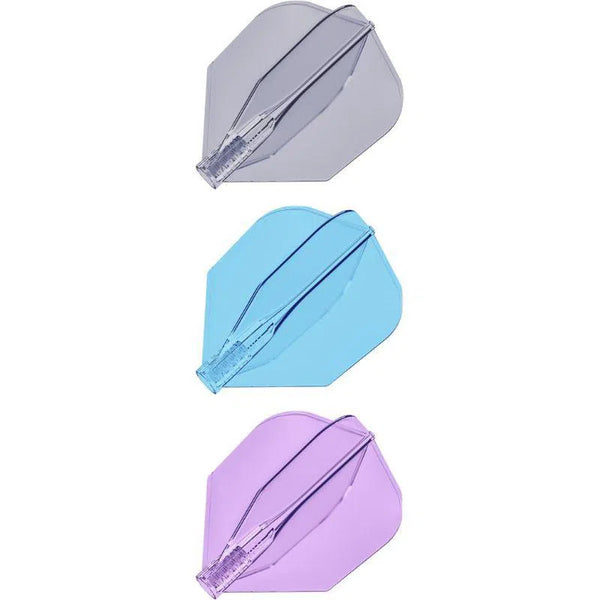 Target Darts 8 Flight Clear Candy Dart Flights-1-Black No2-Premier Darts