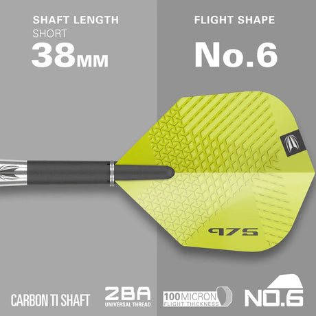 Target Darts 975 02 97.5% Tungsten Steel Tip Darts