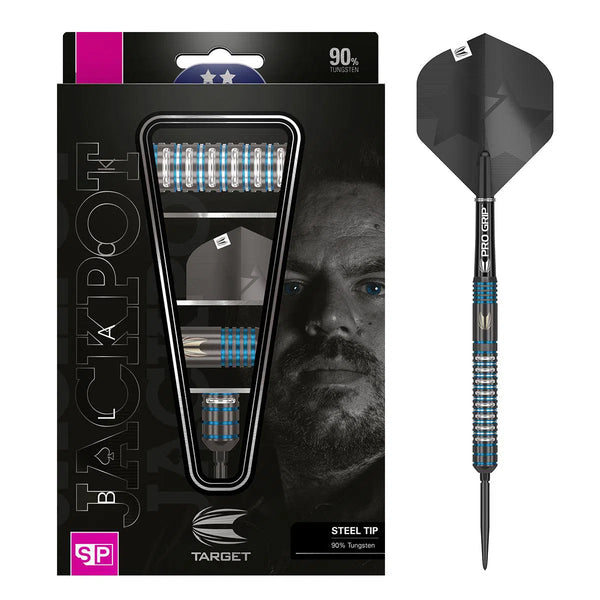 Target Darts Adrian Lewis SP Black 90% Tungsten Steel Tip Darts-1-22 GRAM-Premier Darts