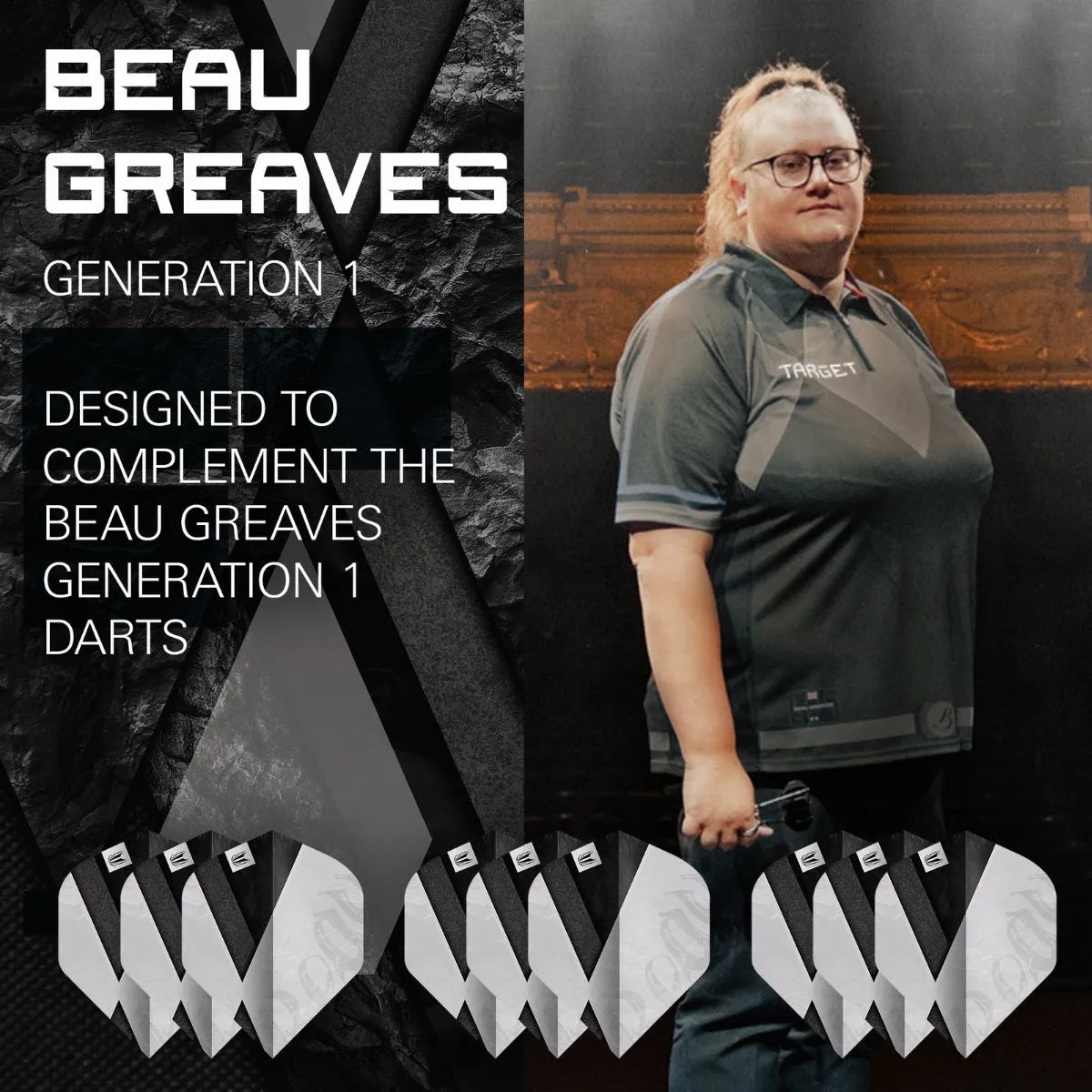 Target Darts Beau Greaves G1 Pro Ultra No2 Dart Flights x3 Sets