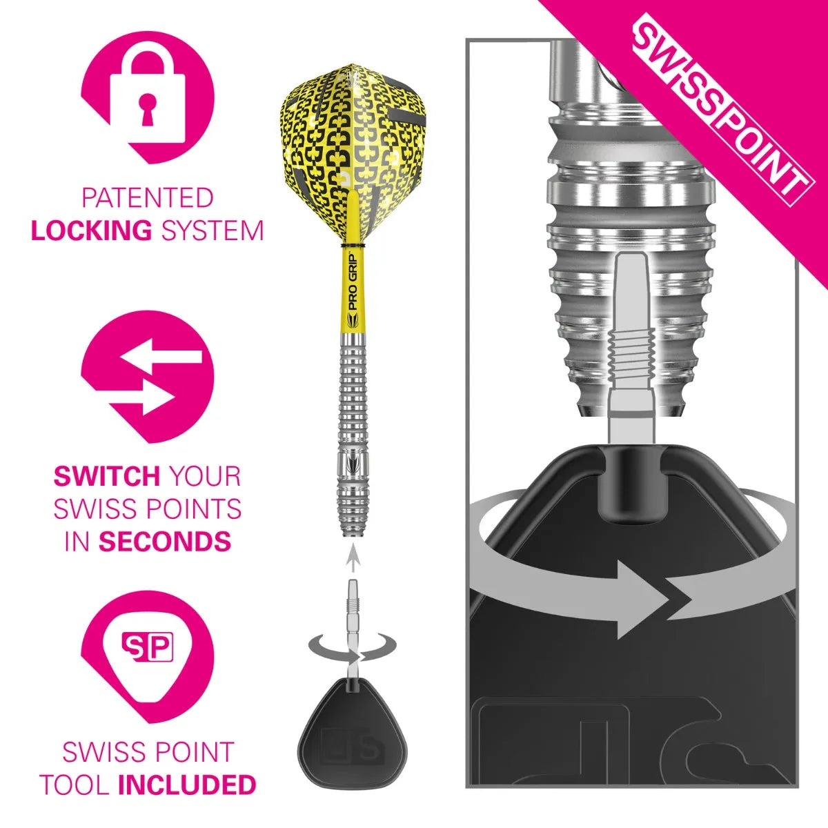 Target Darts Bolide 03 90% Tungsten Steel Tip Darts
