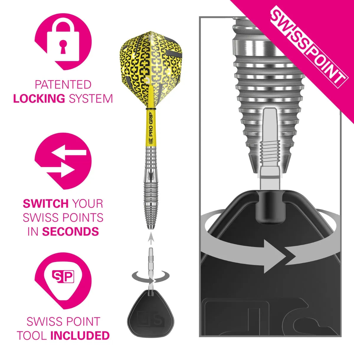 Target Darts Bolide 05 90% Tungsten Steel Tip Darts
