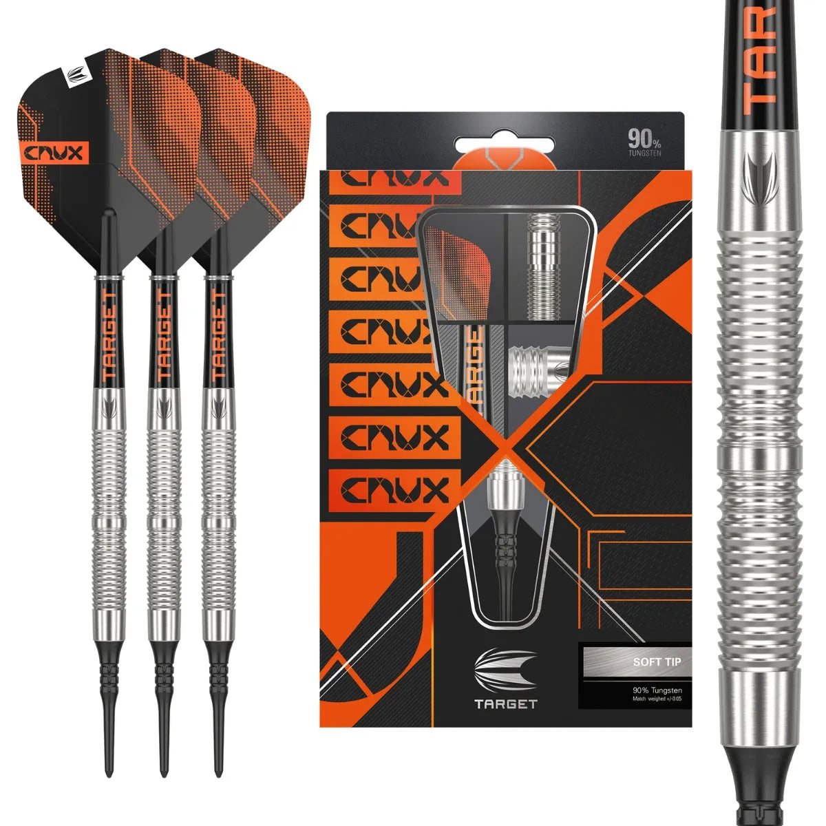 Target Darts Crux 11 90% Tungsten Soft Tip Darts