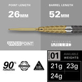 Target Darts Cult Envy 01 90% Tungsten Steel Tip Darts
