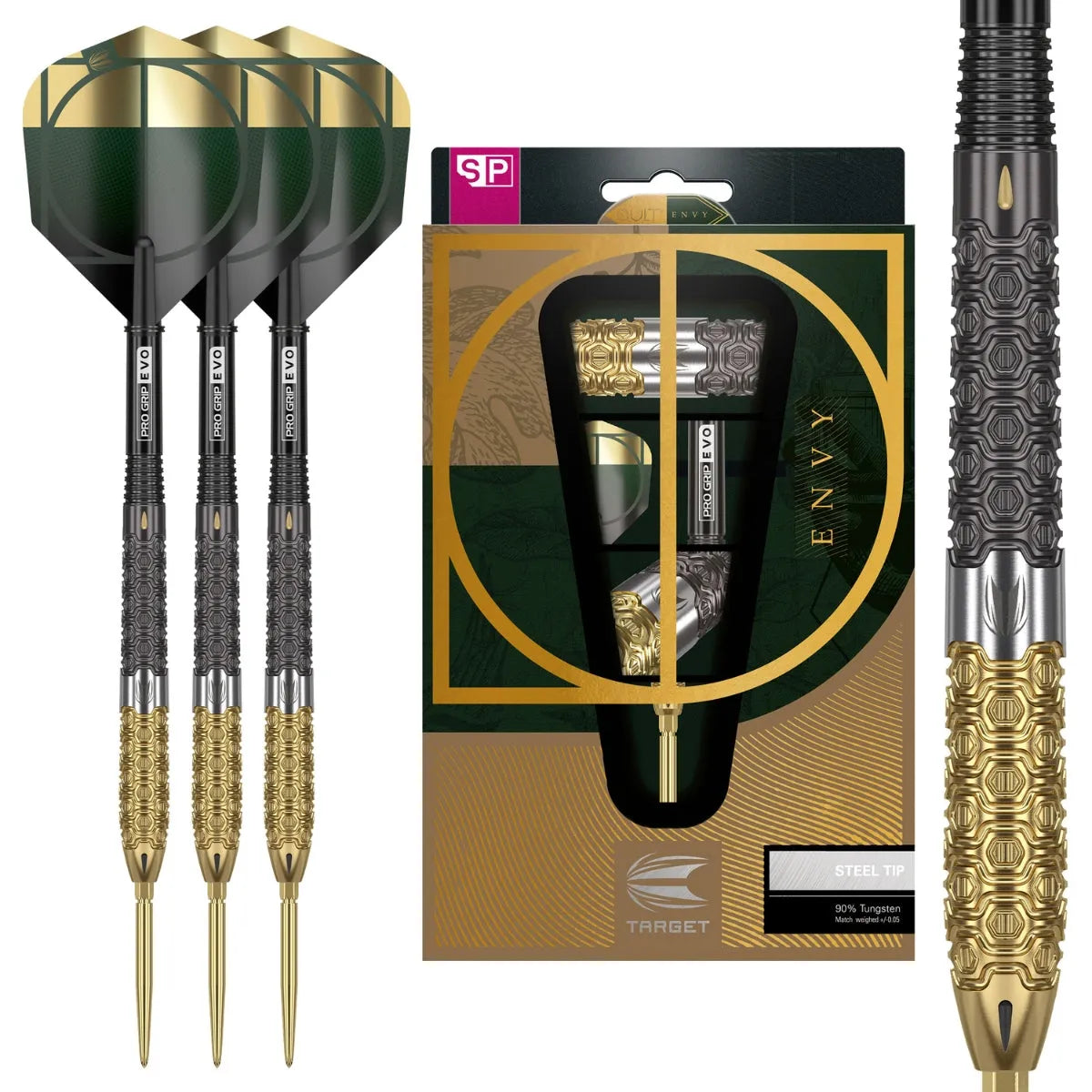 Target Darts Cult Envy 02 90% Tungsten Steel Tip Darts