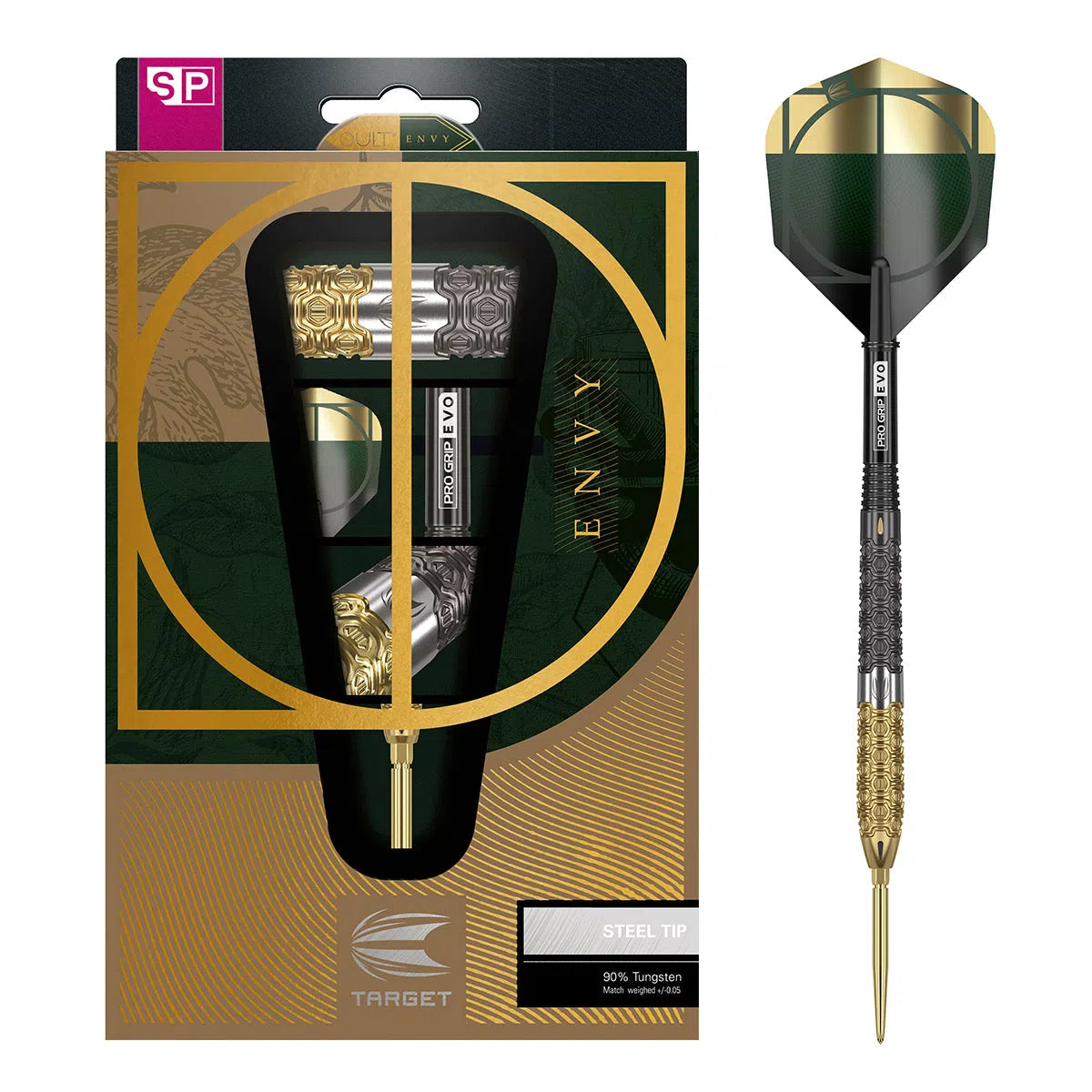 Target Darts Cult Envy 02 90% Tungsten Steel Tip Darts