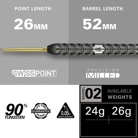 Target Darts Cult SP02 90% Tungsten Steel Tip Darts