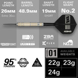 Target Darts Dimitri Van Den Bergh 95K 95% Tungsten Steel Tip Darts
