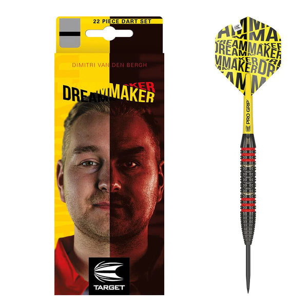 Target Darts Dimitri Van Den Bergh Brass Steel Tip Darts-1-22 GRAM-Premier Darts