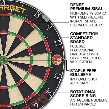 Target Darts Dimitri Van Den Bergh Cabinet & Board Set