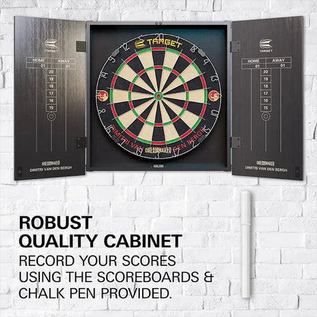 Target Darts Dimitri Van Den Bergh Cabinet & Board Set