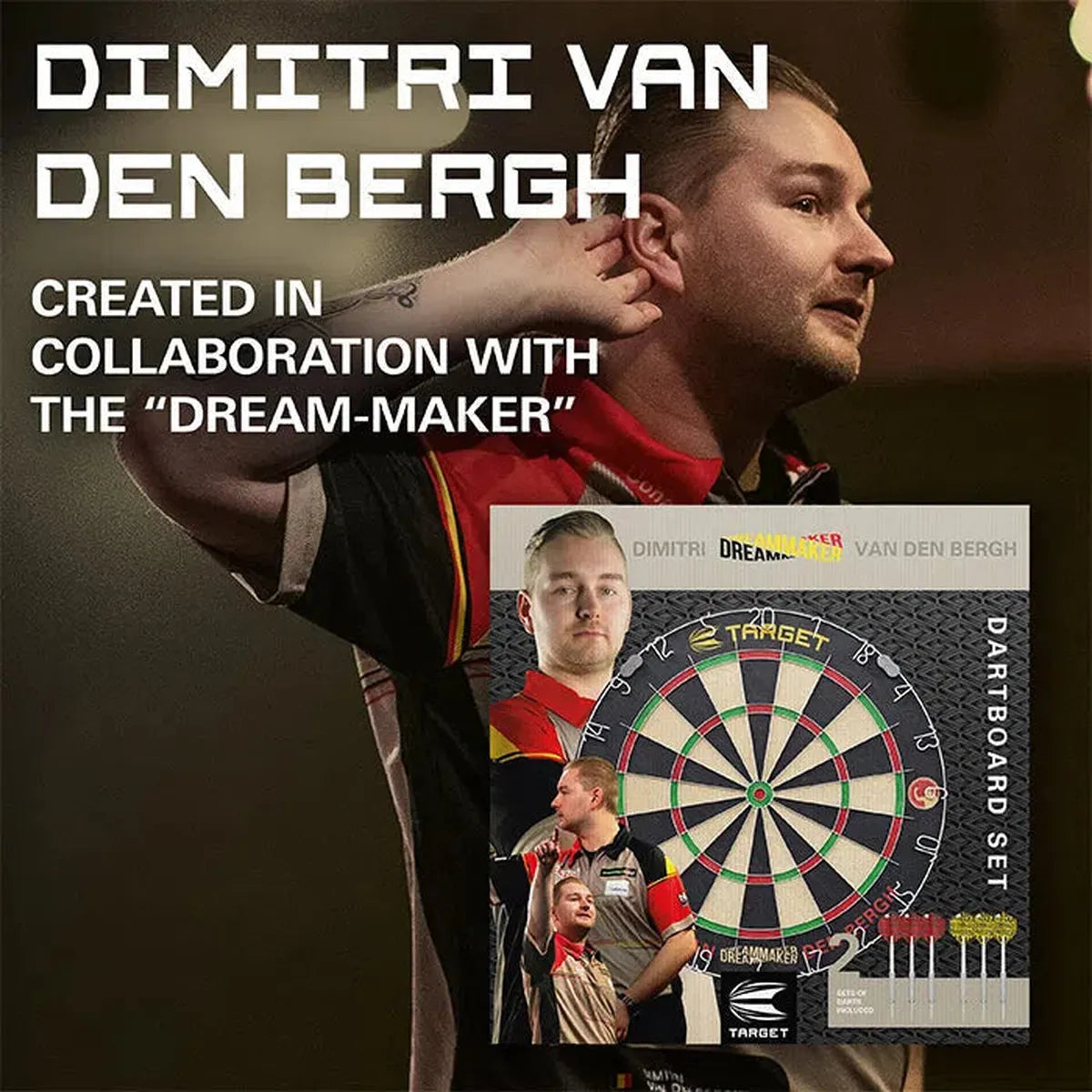 Target Darts Dimitri Van Den Bergh Dartboard Set
