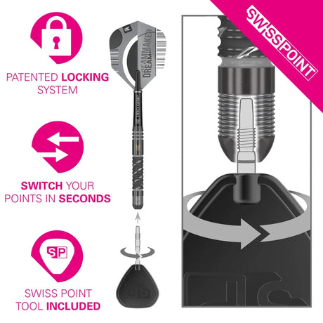 Target Darts Dimitri Van Den Bergh Echo SP 90% Tungsten Steel Tip Darts
