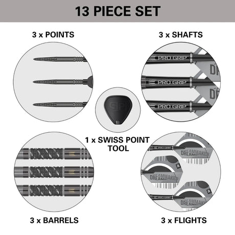 Target Darts Dimitri Van Den Bergh Echo SP 90% Tungsten Steel Tip Darts