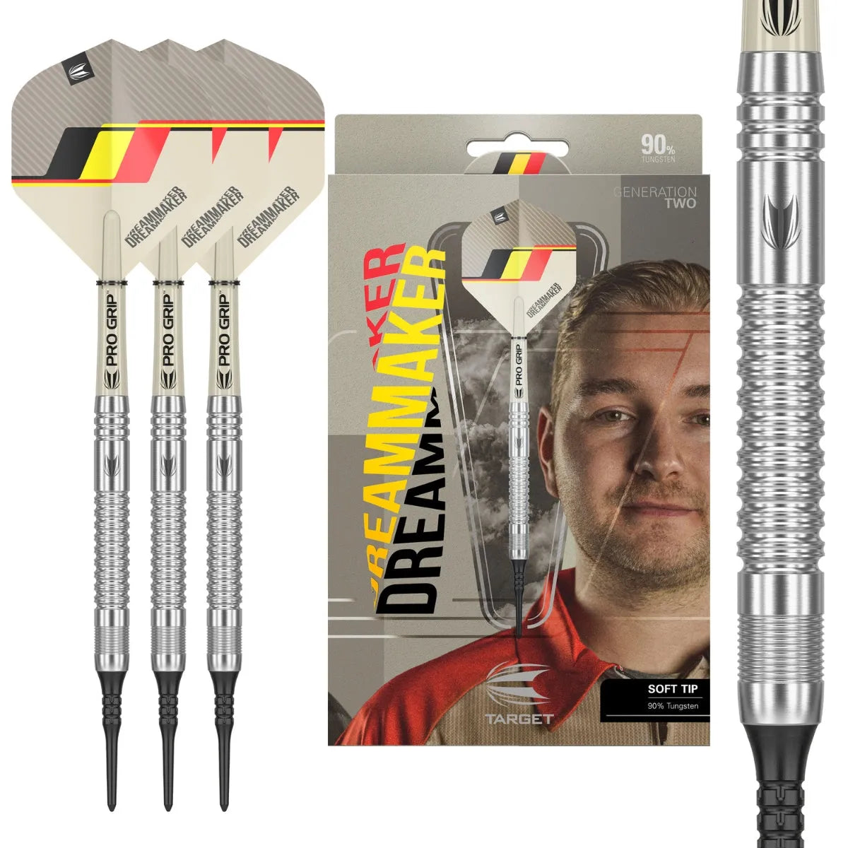 Target Darts Dimitri Van Den Bergh Gen 2 90% Tungsten Soft Tip Darts