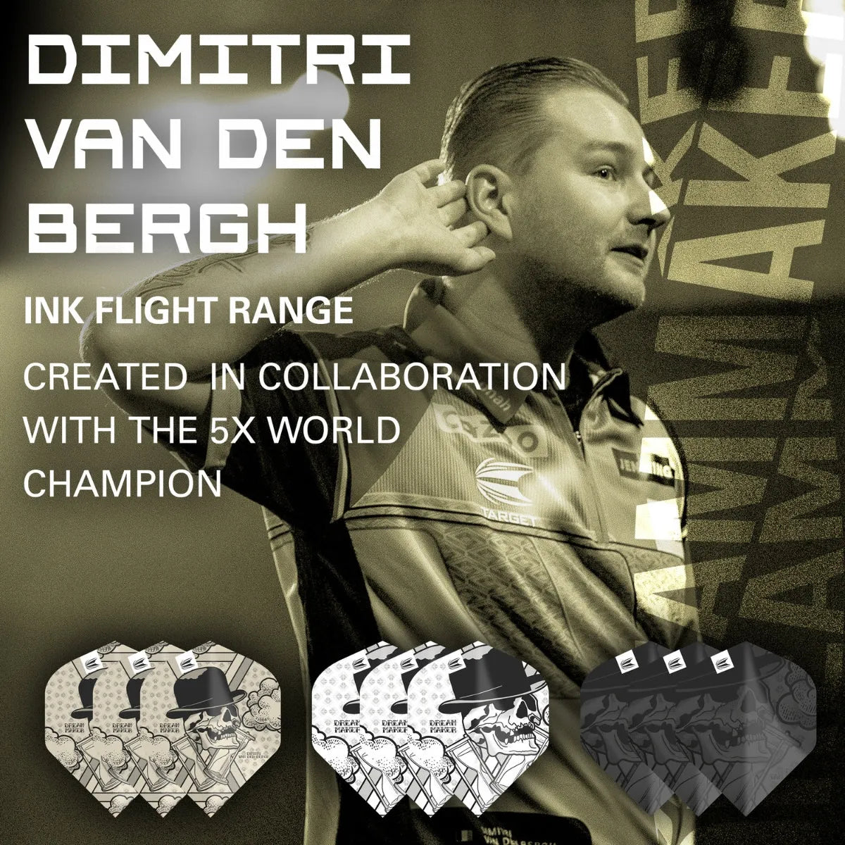 Target Darts Dimitri Van Den Bergh Ink No2 Flights x3 Sets