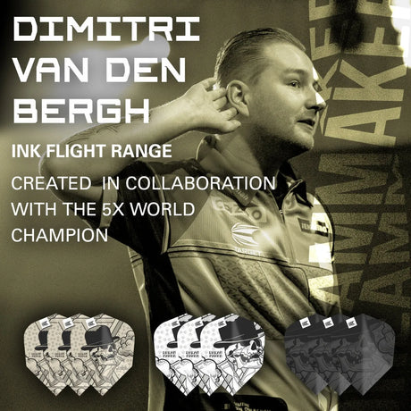 Target Darts Dimitri Van Den Bergh Ink No6 Flights x3 Sets