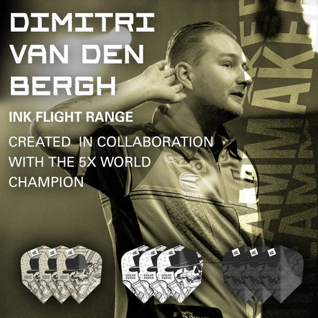 Target Darts Dimitri Van Den Bergh Ink TENX Flights x3 Sets