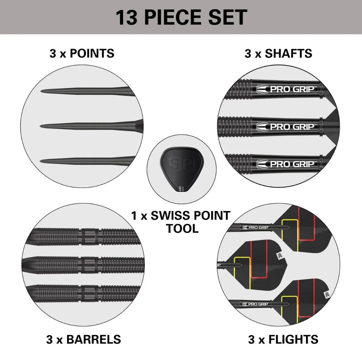 Target Darts Gabriel Clemens Black 90% Tungsten Steel Tip Darts-6-21 GRAM-Premier Darts