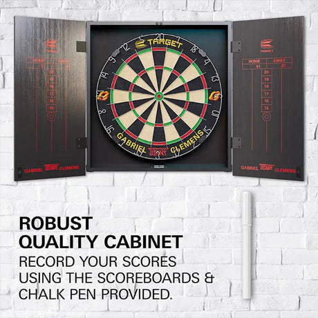 Target Darts Gabriel Clemens Cabinet & Board Set