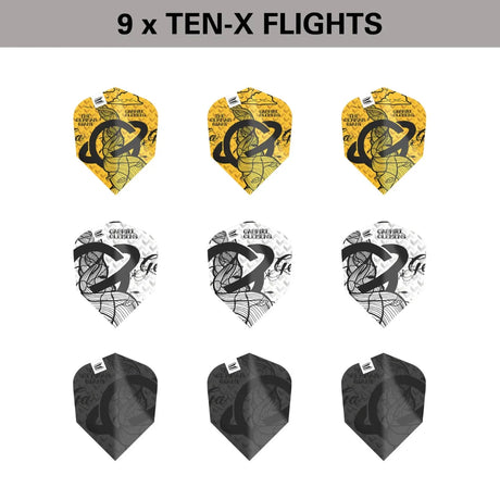 Target Darts Gabriel Clemens Ink TENX Flights x3 Sets