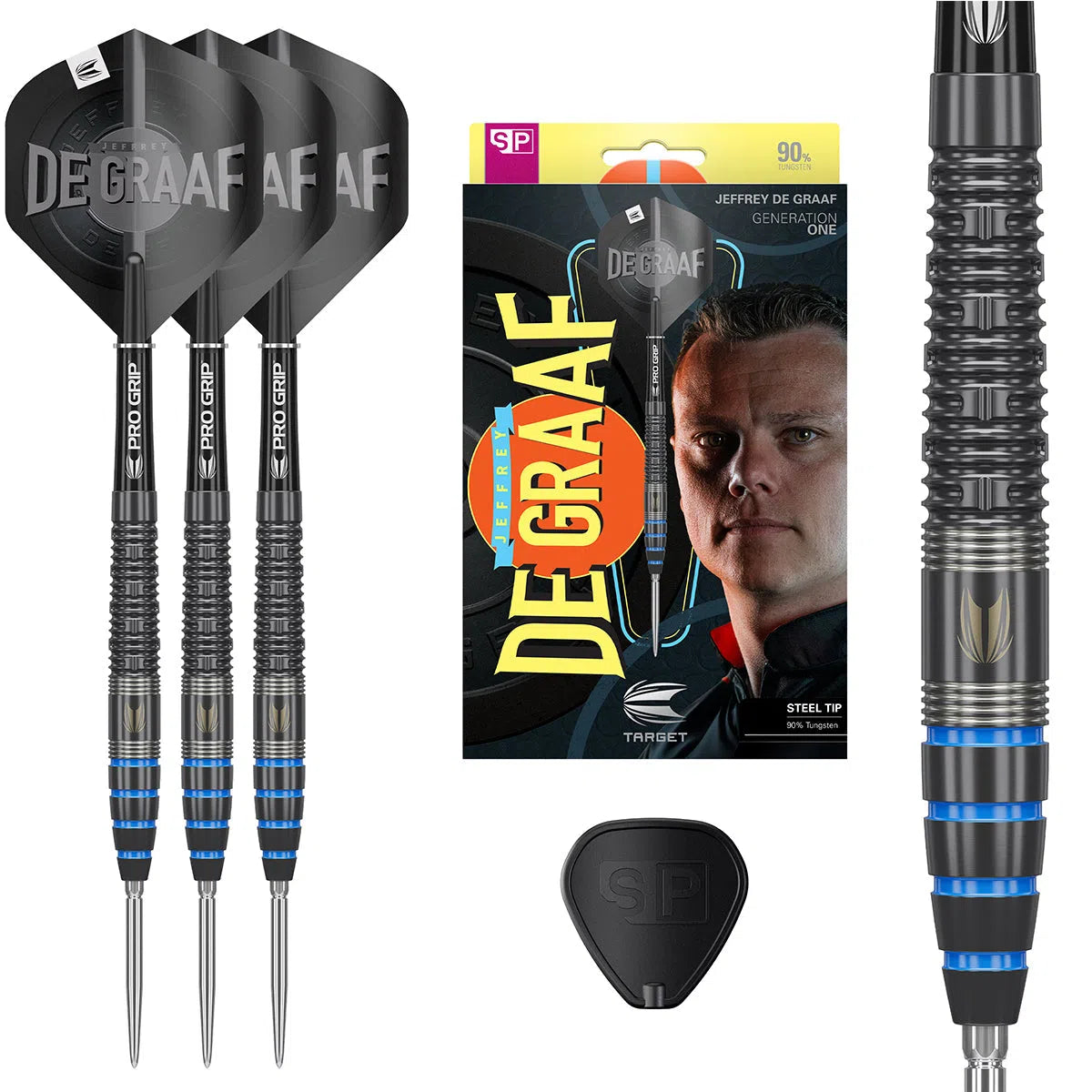 Target Darts Jeffrey De Graaf SP 90% Tungsten Steel Tip Darts