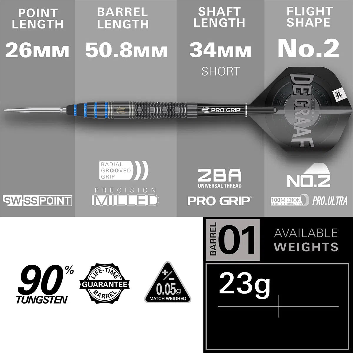 Target Darts Jeffrey De Graaf 90% Steel Tip Darts – Premier Darts