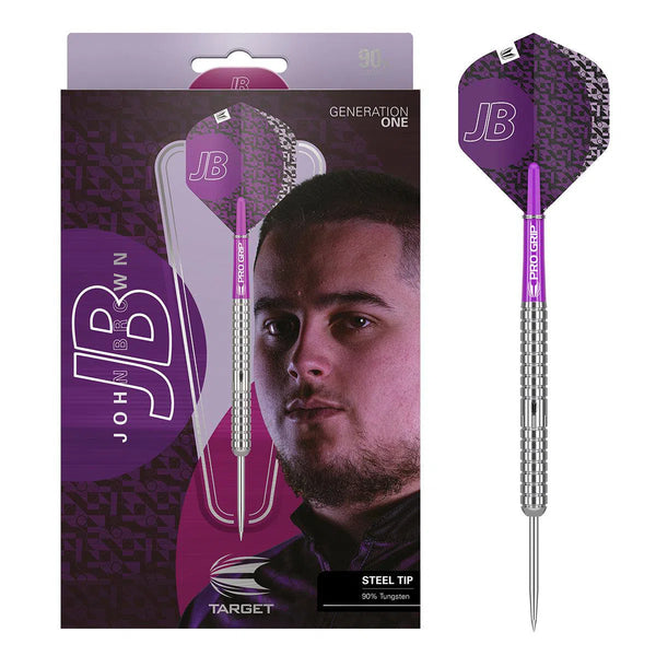Target Darts John Brown Gen 1 90% Tungsten Steel Tip Darts-1-22 GRAM-Premier Darts
