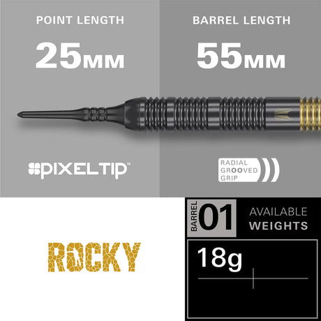 Target Darts Josh Rock Brass Soft Tip Darts