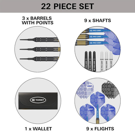 Target Darts Josh Rock Brass Soft Tip Darts