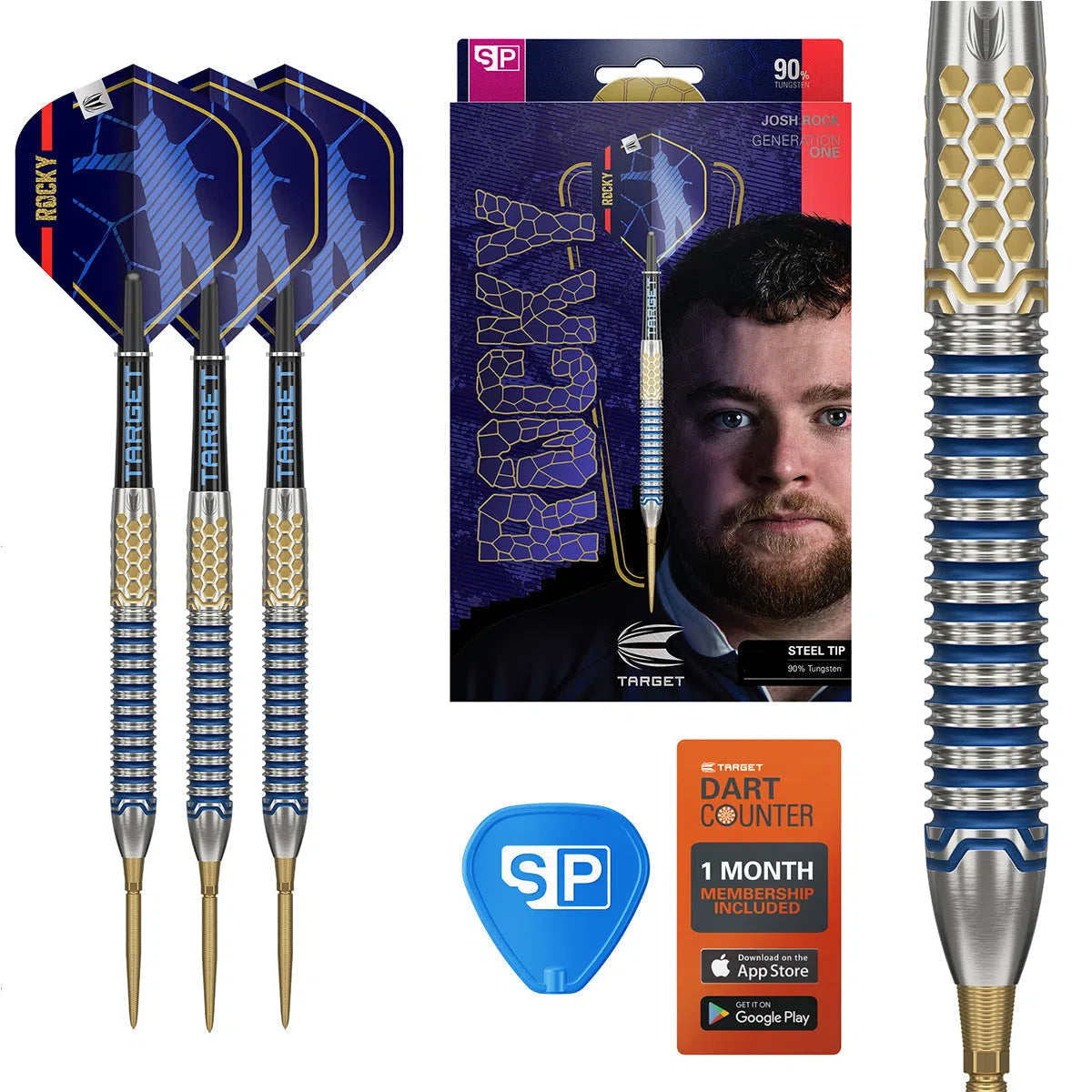 ダーツバレル【ロック】ロック UK Darts TERMINATOR1 Silver 20g
