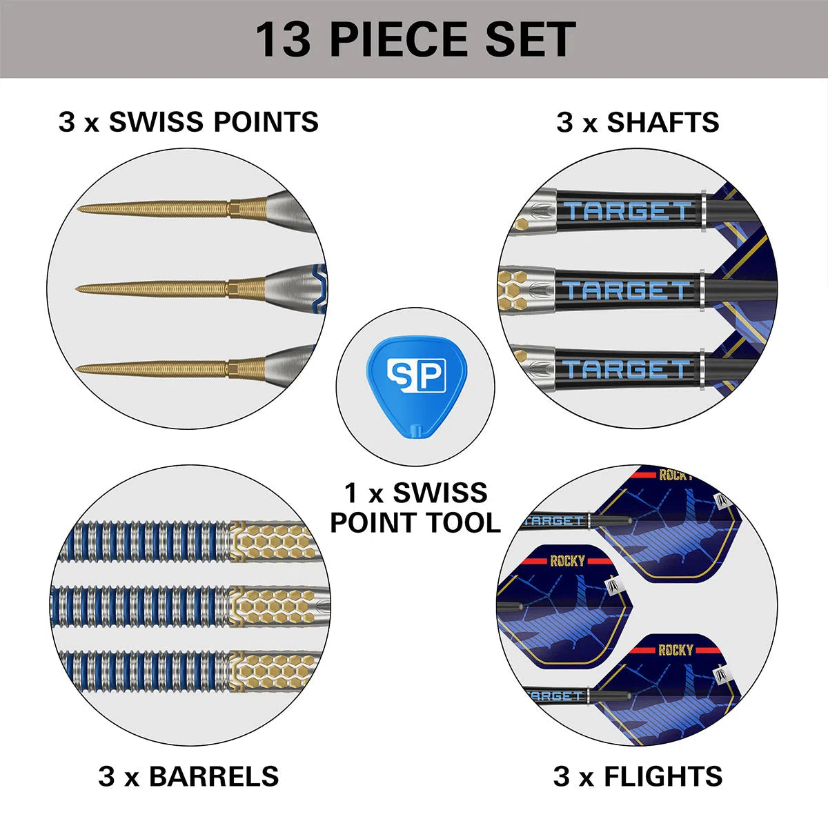 Target Darts Josh Rock Gen 1 SP 90% Tungsten Steel Tip Darts