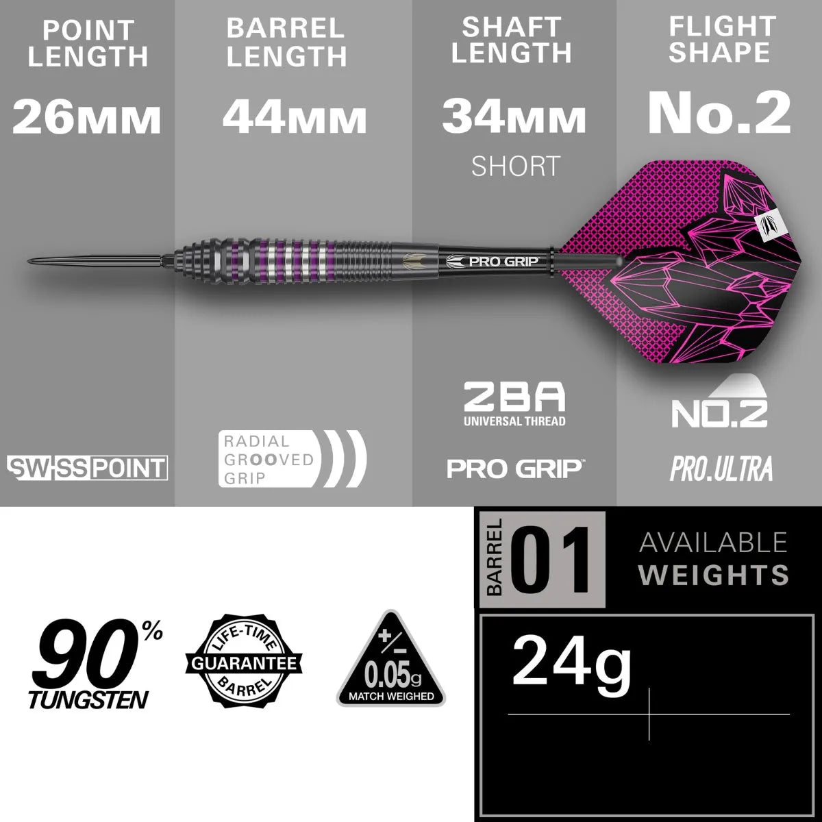 Target Darts Lorraine Winstanley G2 SP 90% Tungsten Steel Tip Darts