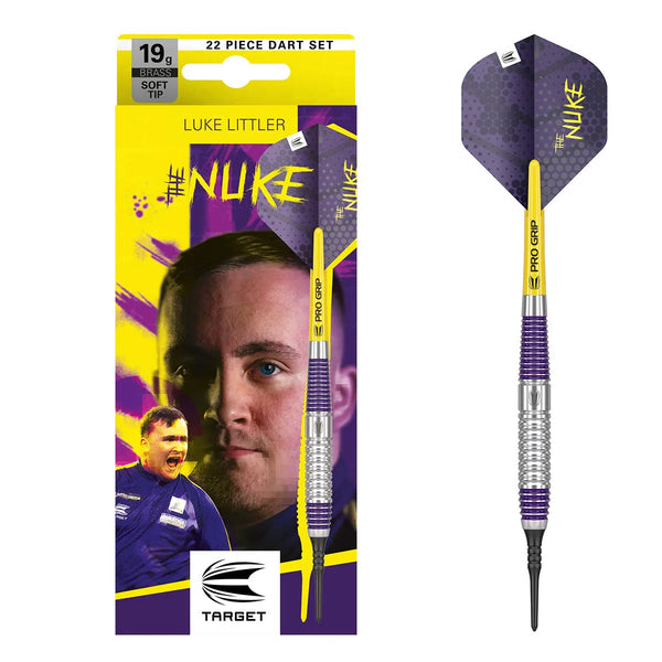Target Darts Luke Littler Brass Soft Tip Darts-1-19 GRAM-Premier Darts