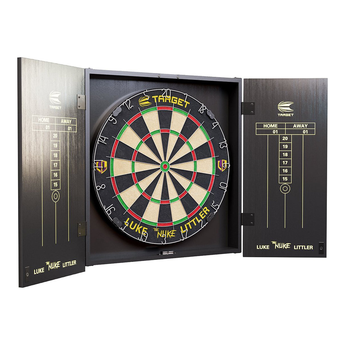 Target Darts Luke Littler Cabinet & Board Set