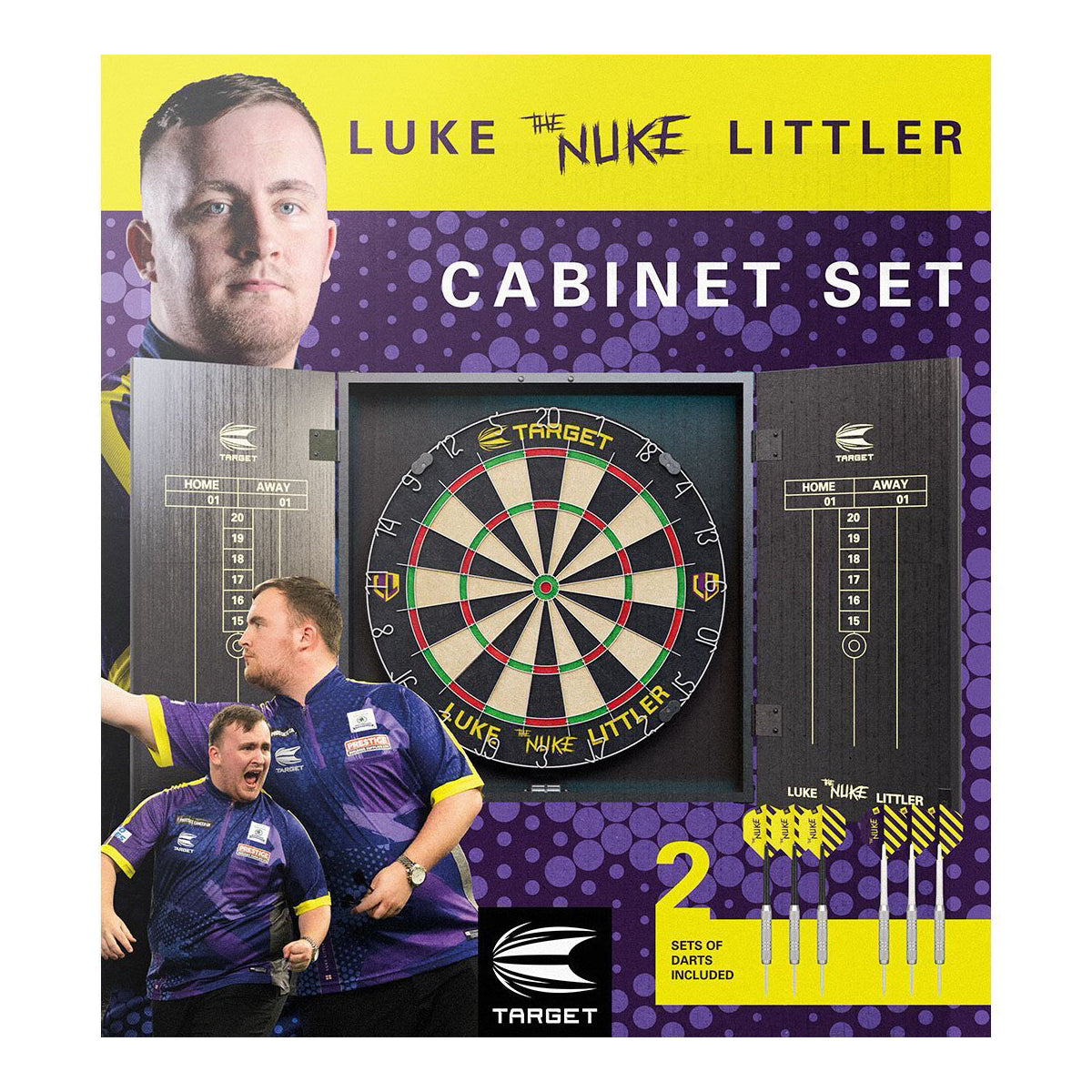 Target Darts Luke Littler Cabinet & Board Set