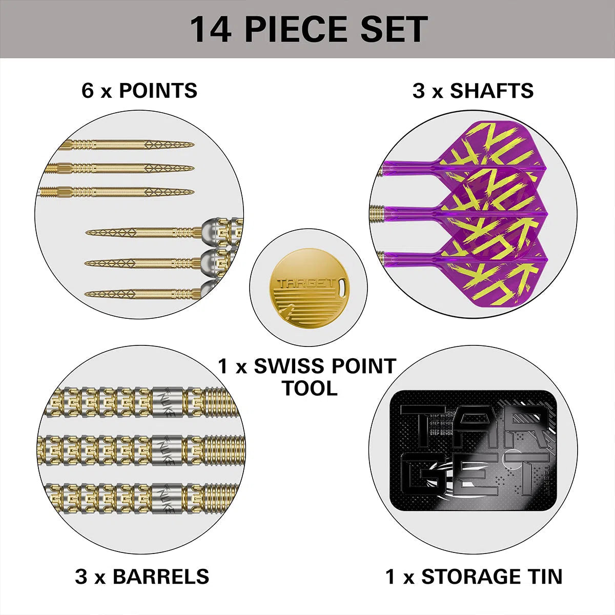 Target Darts Luke Littler G1 Prodigy SP 90% Tungsten Steel Tip Darts