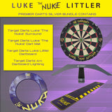 Target Darts Luke Littler SILVER Bundle - Surround, Mat, Dartboard and Arc Light