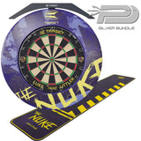 Target Darts Luke Littler SILVER Bundle - Surround, Mat, Dartboard and Arc Light