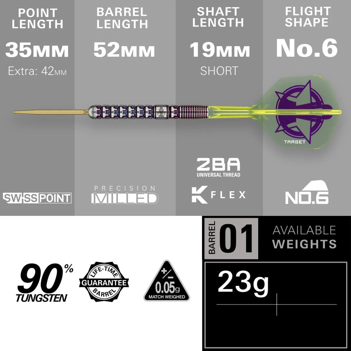 Target Darts Luke Littler World Champion 2025 Edition SP 90% Tungsten Steel Tip Darts