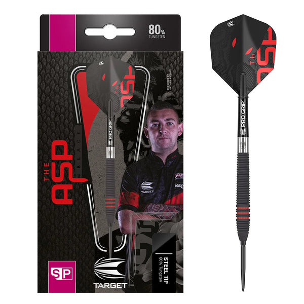 Target Darts Nathan Aspinall Black SP 80% Tungsten Steel Tip Darts-1-22 GRAM-Premier Darts