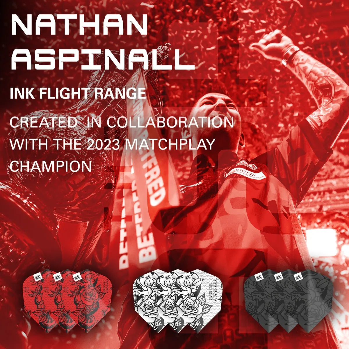 Target Darts Nathan Aspinall Ink TEN-X Flights x3 Sets