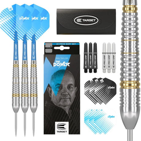 Target Darts Phil Taylor 22g Brass 2022 Steel Tip Darts Set
