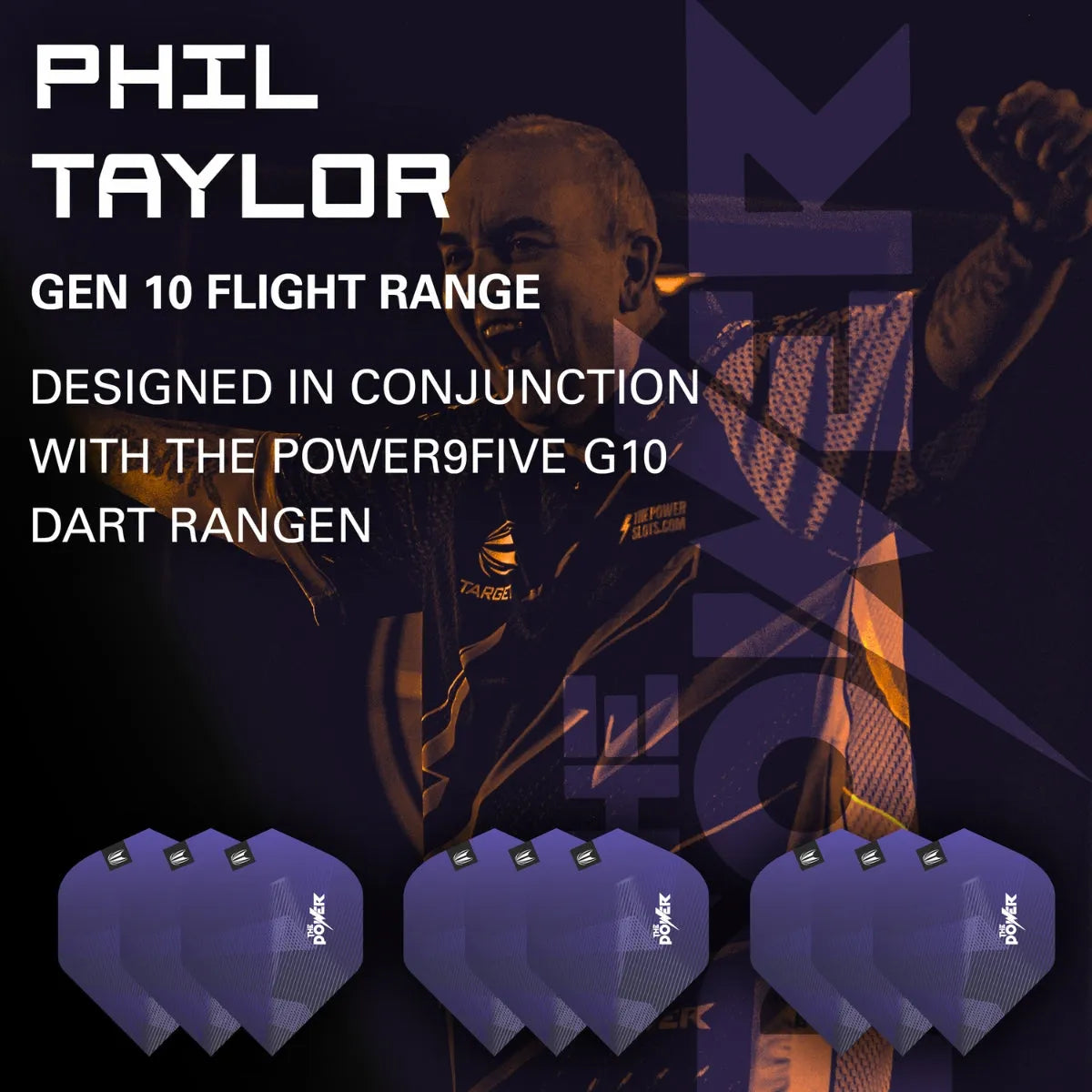 Target Darts Phil Taylor G10 No2 Dart Flights x3 Sets