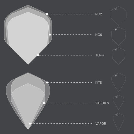 Target Darts Phil Taylor G10 No2 Dart Flights x3 Sets