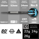 Target Darts Phil Taylor Power 8Zero 2 SP 80% Tungsten Steel Tip Darts