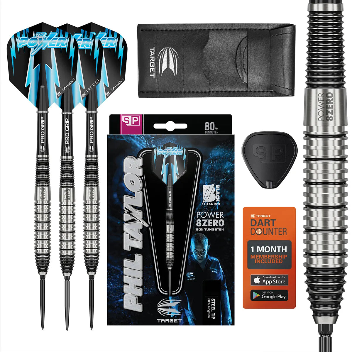 Target Darts Phil Taylor Power 8Zero 2 SP 80% Tungsten Steel Tip