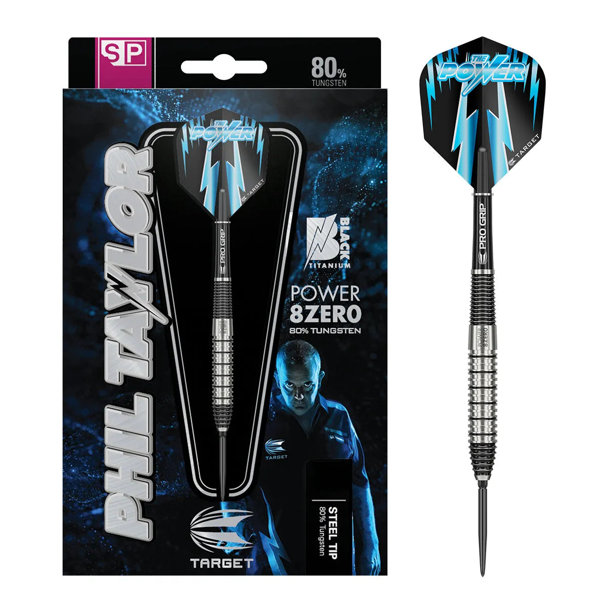 Target Darts Phil Taylor Power 8Zero 2 SP 80% Tungsten Steel Tip