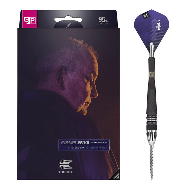 Target Darts Phil Taylor Power 9Five Gen 10 SP 95% Tungsten Steel Tip Darts-1-22 GRAM-Premier Darts